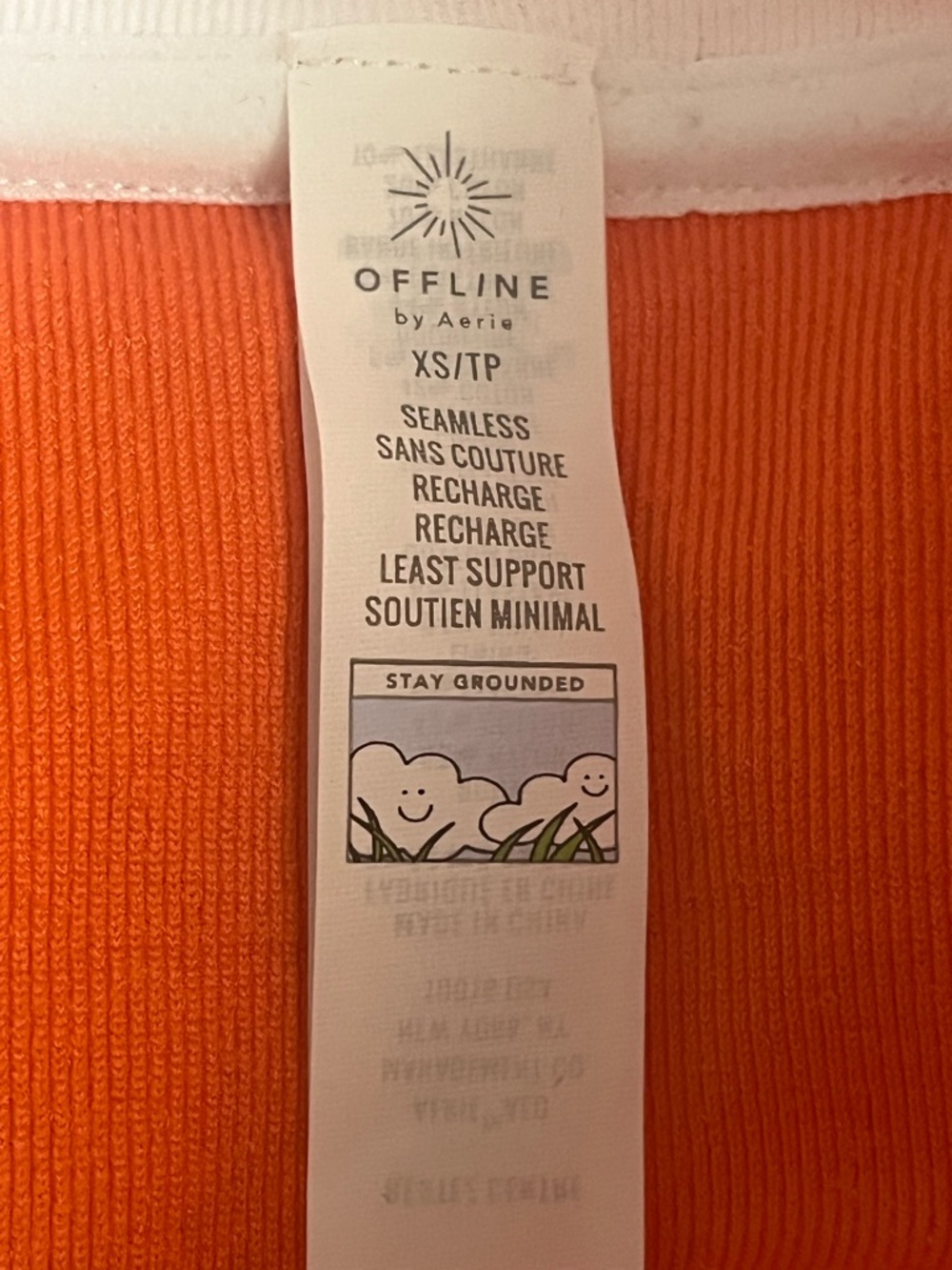 Offline by Aerie NWT XS hole in one terry polo sports bra with padding orange - Picture 6 of 6